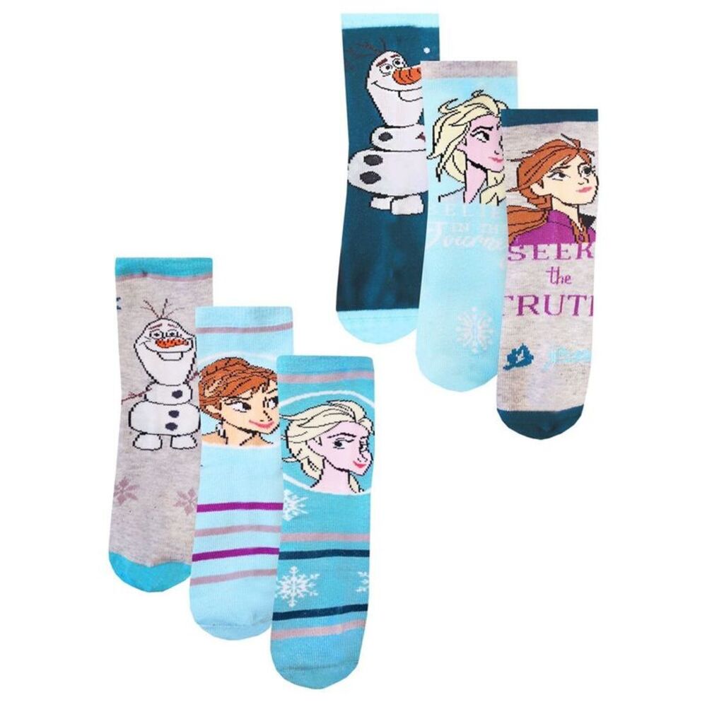Frozen Girls Character Socks (Pack of 6) / Multicolored